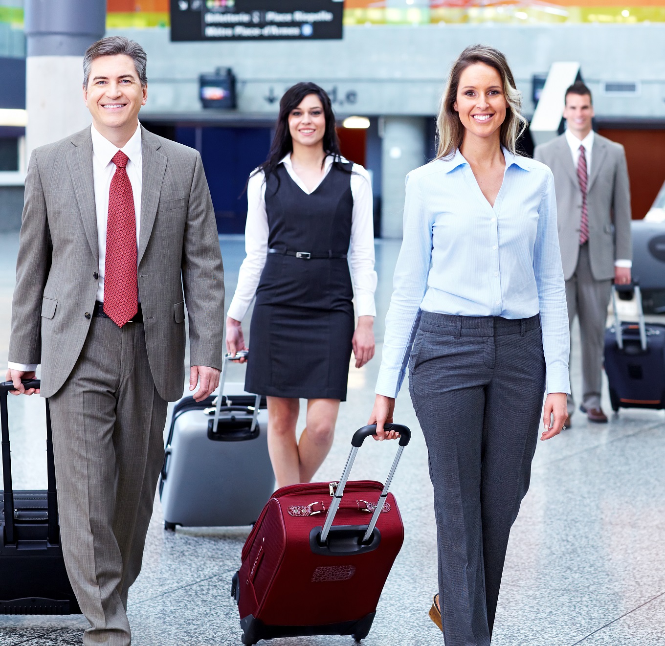 Pre-Trip Approval Business Travelers in Airport
